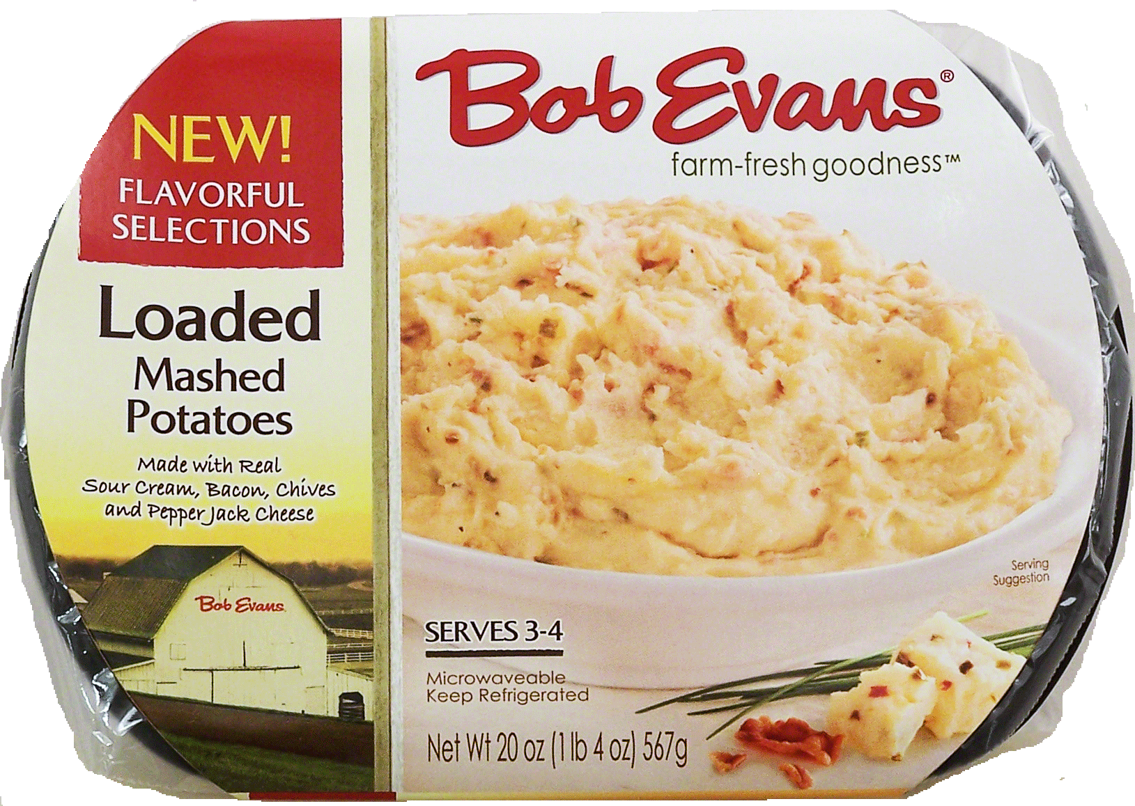 Bob Evans Flavorful Selections loaded mashed potatoes, serves 3-4 Full-Size Picture